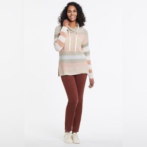 Tribal Cowl Neck Sweater With Drawstring Women’s Size Small NWT